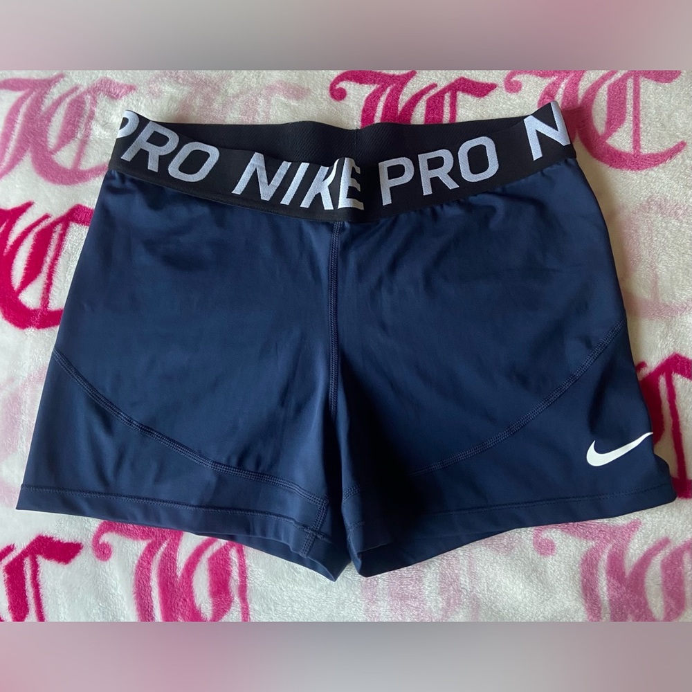 Nike Pro Women's Dark Blue Athletic Shorts